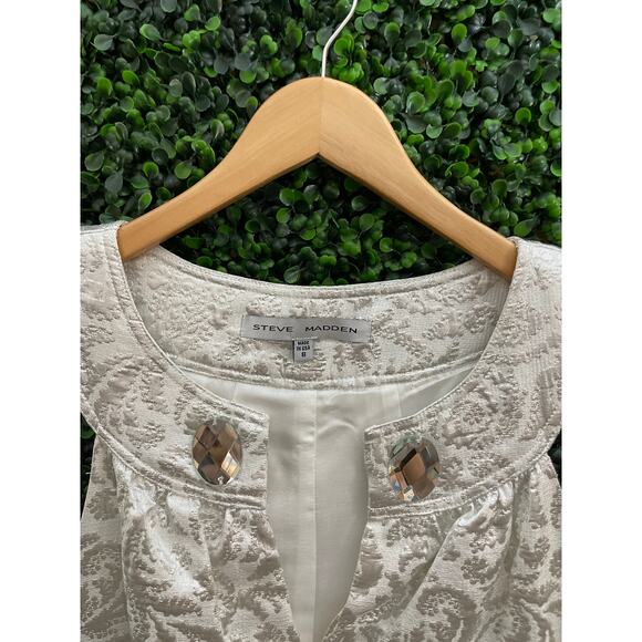 Steve Madden, Silver, White Dress, Women’s Size 8 - Picture 2 of 10